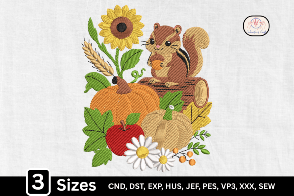 Autumn Harvest Sunflower Squirrel