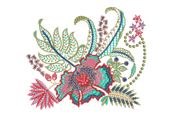 Beautiful Flower Bouquet Embroidery