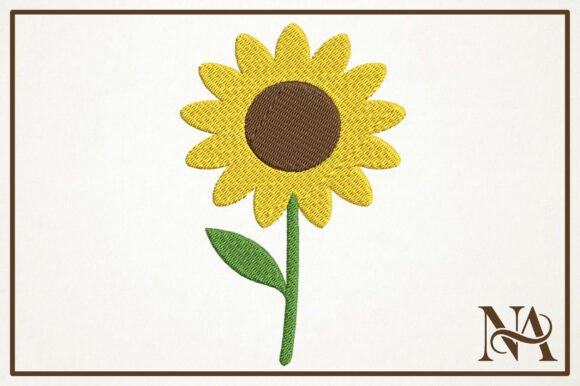 Bright Sunflower Embroidery Design
