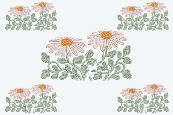 Daisies Embroidery Design