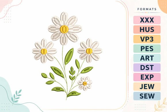 Daisy Flower Bouquet Embroidery Design Review