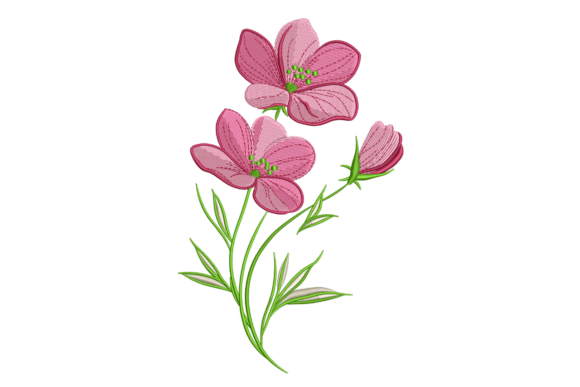 Delicate Pink Wildflower Stem