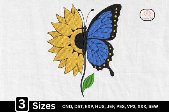Floral Sunflower Butterfly
