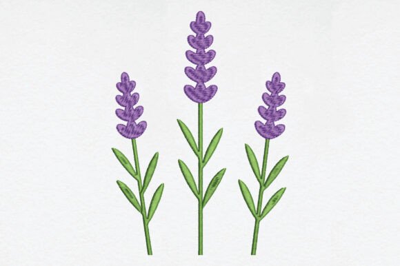 Lavender Flower Embroidery