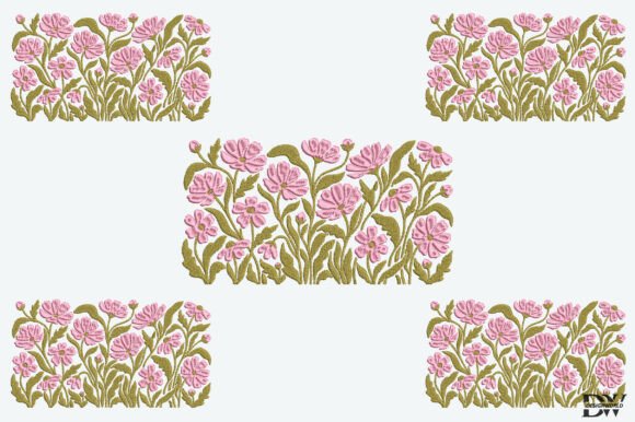 Pink Blossoms Embroidery Design
