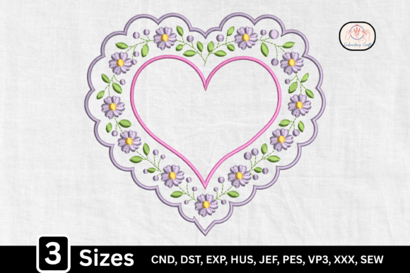 Romantic Lace Floral Heart